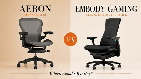 Herman Miller Aeron vs Herman Miller x Logitech G Embody Gaming Chair: Which Should You Buy?