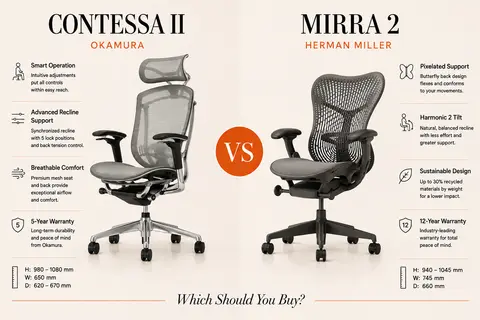 Okamura Contessa II vs Herman Miller Mirra 2: Which Should You Buy?