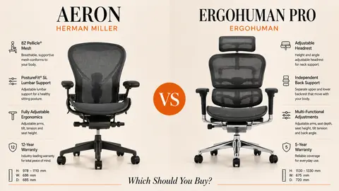 Herman Miller Aeron vs Ergohuman Pro: Which Should You Buy?
