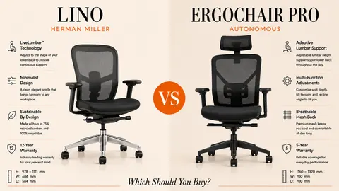 Herman Miller Lino vs Autonomous ErgoChair Pro: Which Should You Buy?