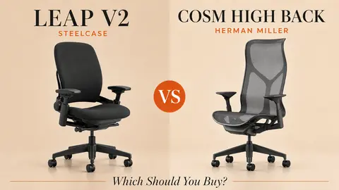 Steelcase Leap vs Herman Miller Cosm High Back: LiveBack or Continuous Suspension?