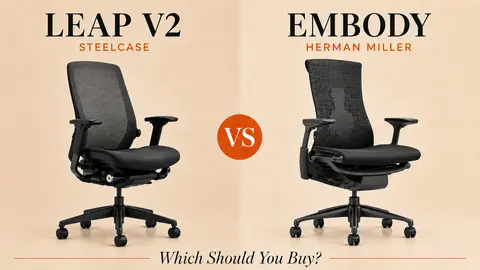 Steelcase Leap vs Herman Miller Embody: Back Controls and Seat Depth