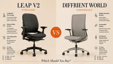 Steelcase Leap V2 vs Humanscale Diffrient World: Which Should You Buy?